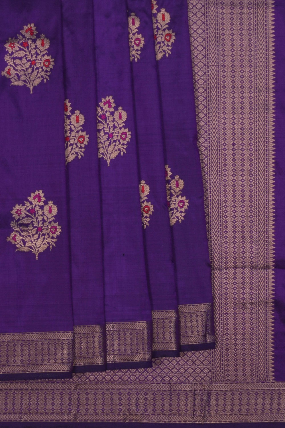 Image of Banarasi Silk Purple Saree