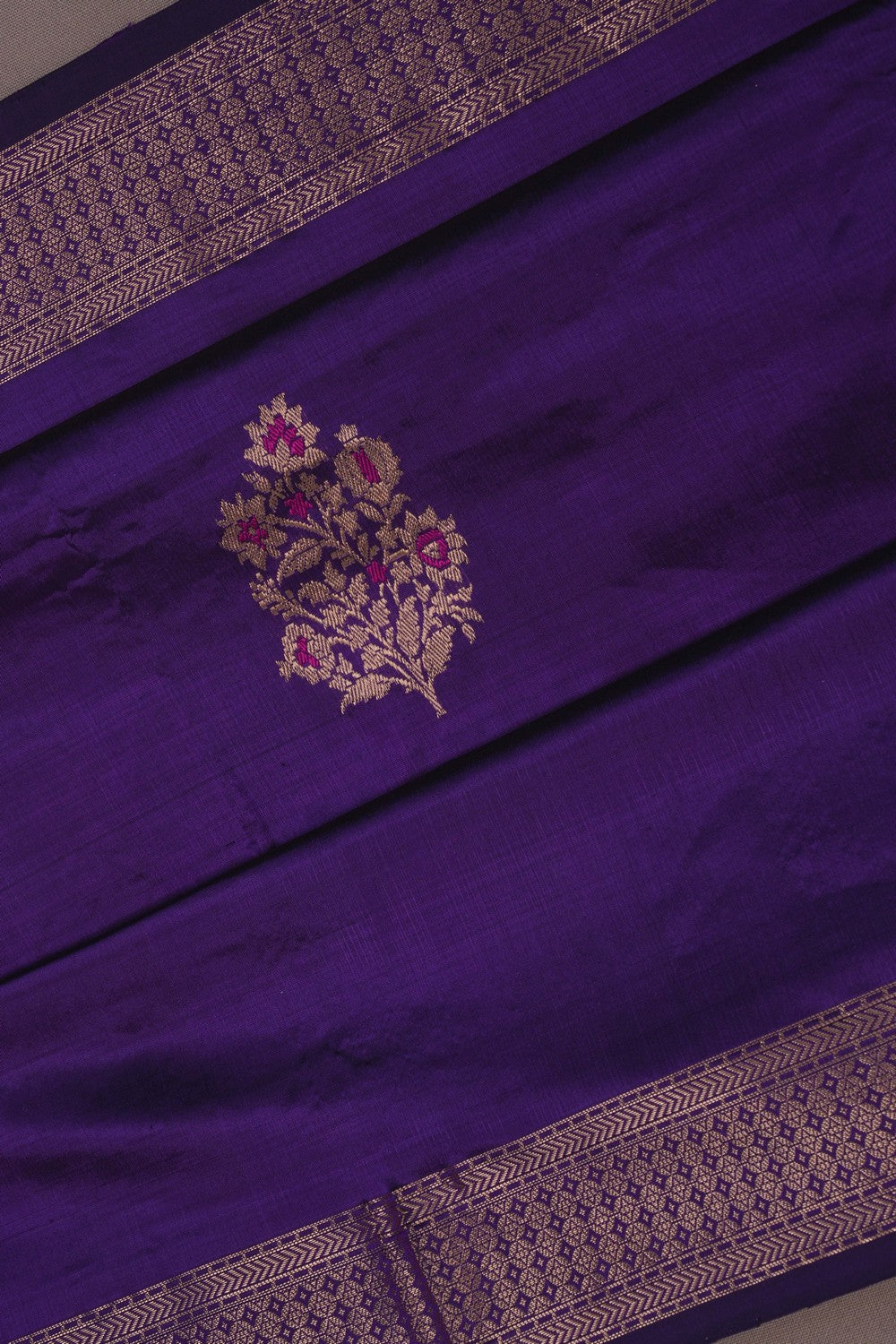 Image of Banarasi Silk Purple Saree