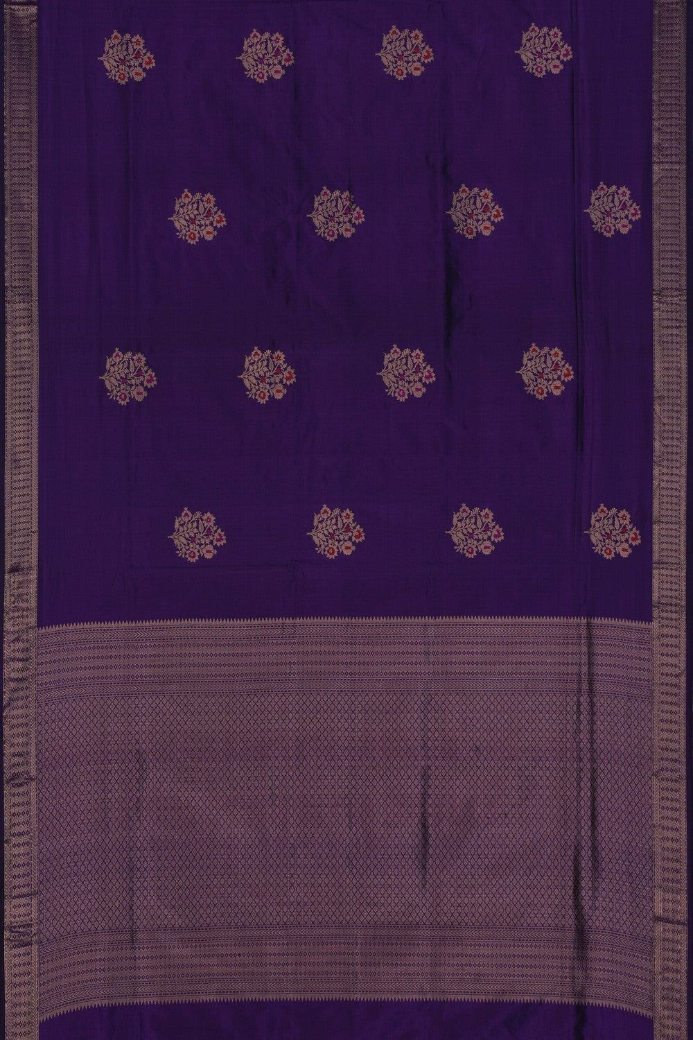 Image of Banarasi Silk Purple Saree