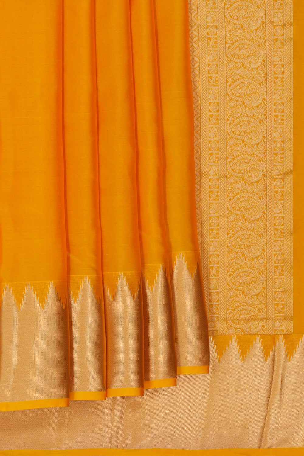 Image of South Silk Yellow Saree