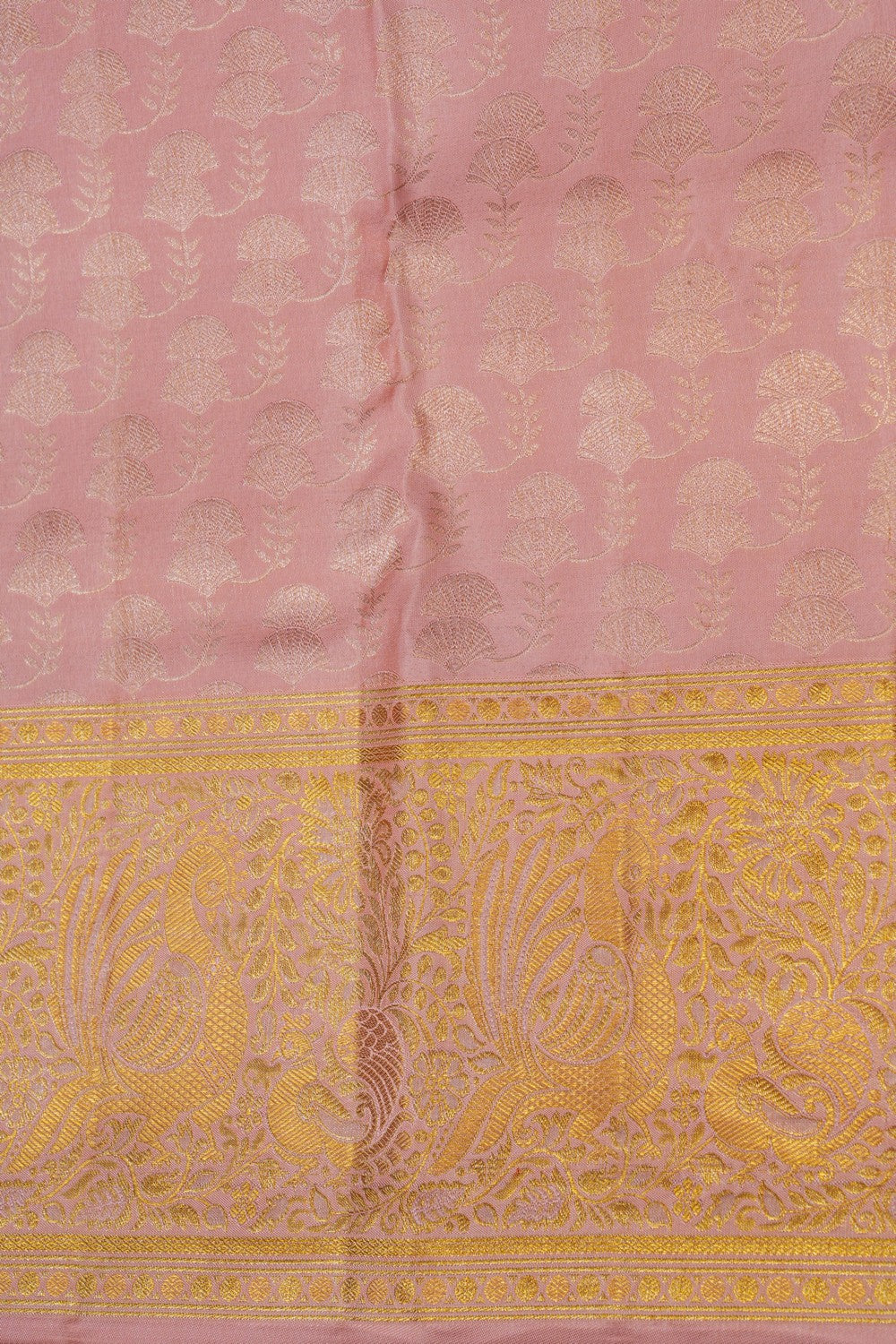 Image of Kanchipattu Tissue Brocade Peach Saree