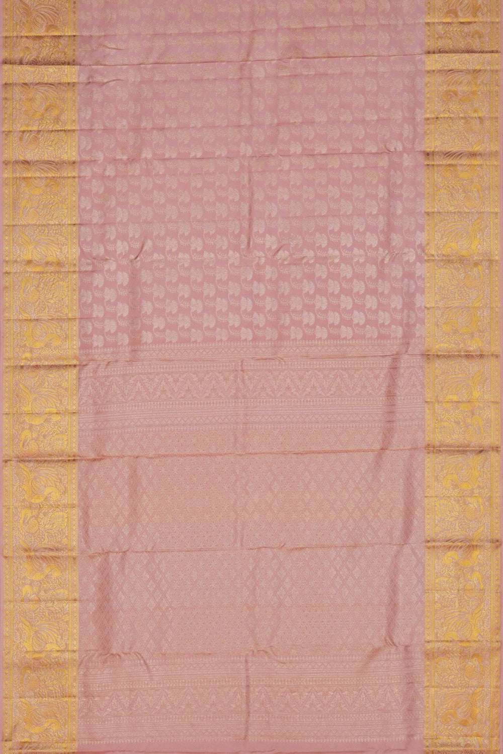 Image of Kanchipattu Tissue Brocade Peach Saree