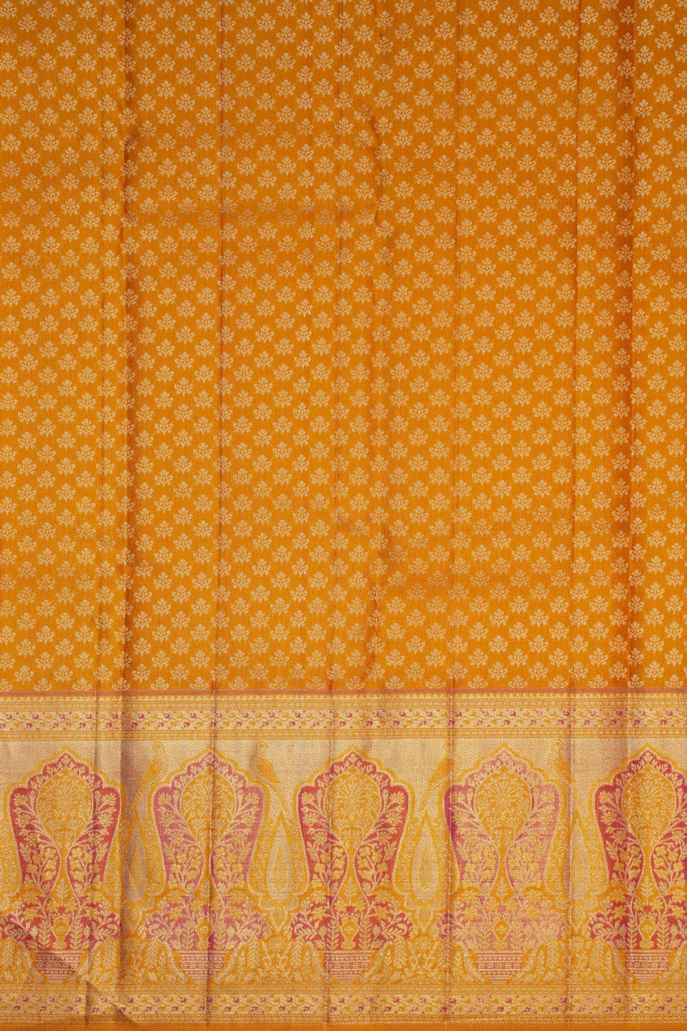 Image of Kanchipattu Tissue Brocade Mustard Saree