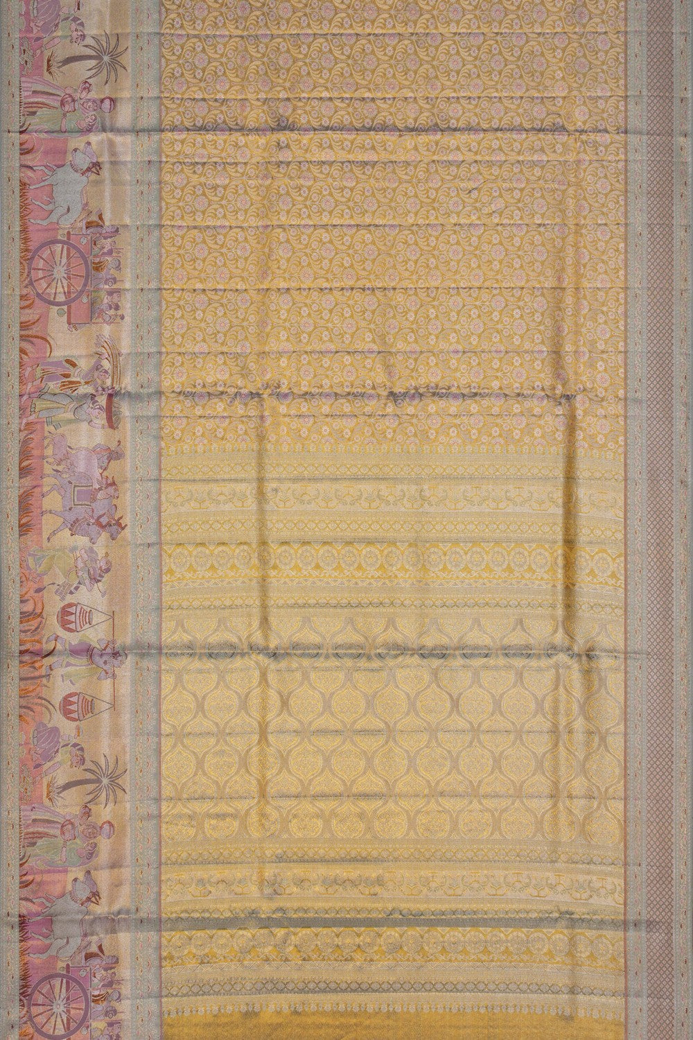 Image of Kanchipattu Tissue Brocade Gold Saree