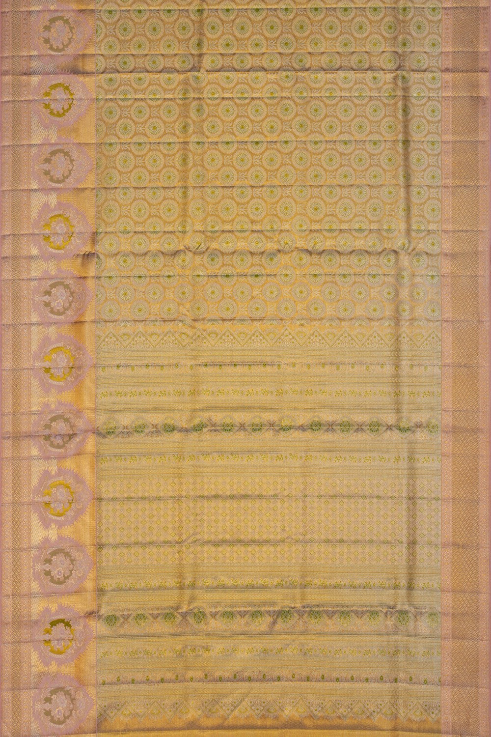 Image of Kanchipattu Tissue Brocade Gold Saree