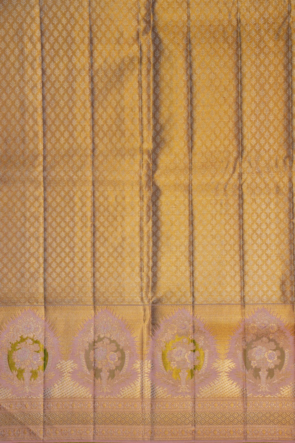 Image of Kanchipattu Tissue Brocade Gold Saree