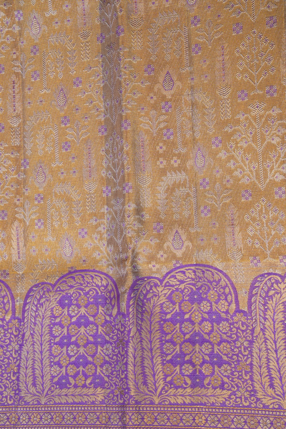 Image of Kanchipattu Tissue Brocade Gold Saree
