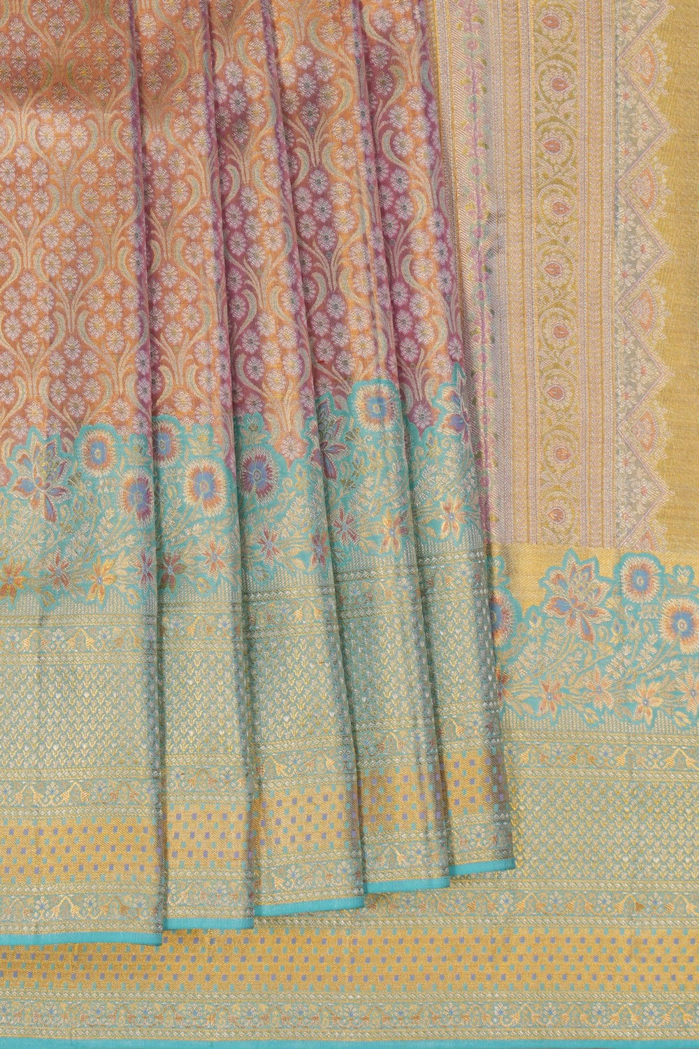 Image of Kanchipattu Tissue Brocade Pink Saree