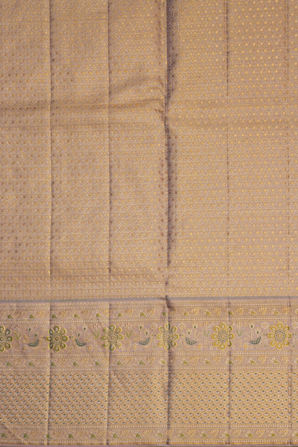 Image of Kanchipattu Tissue Brocade Gold Saree