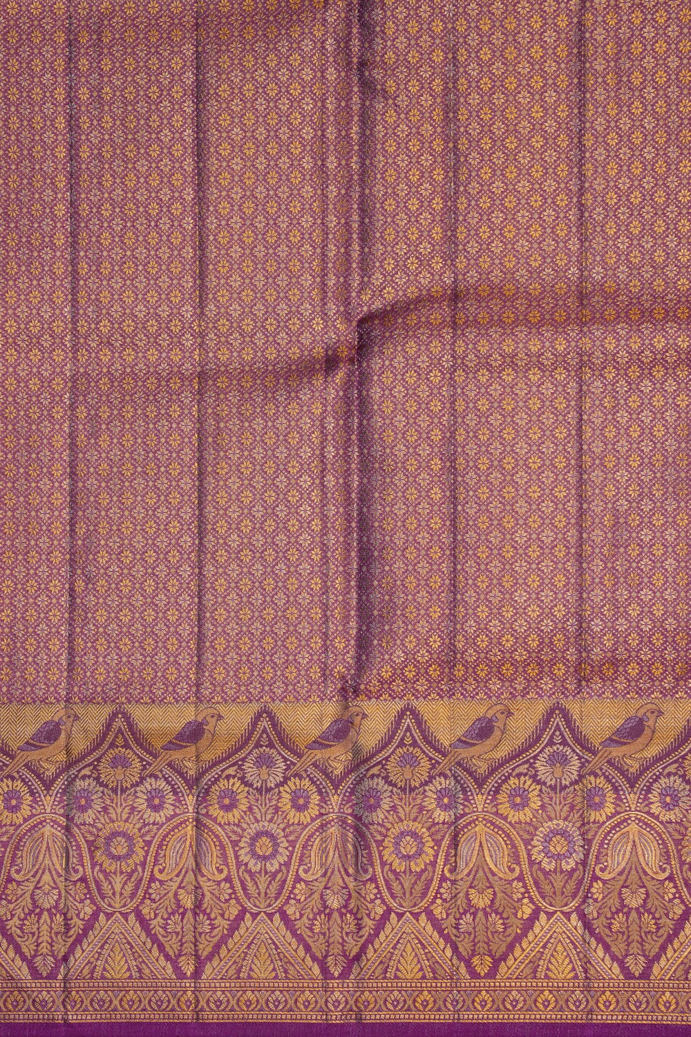 Image of Kanchipattu Tissue Brocade Gold Saree