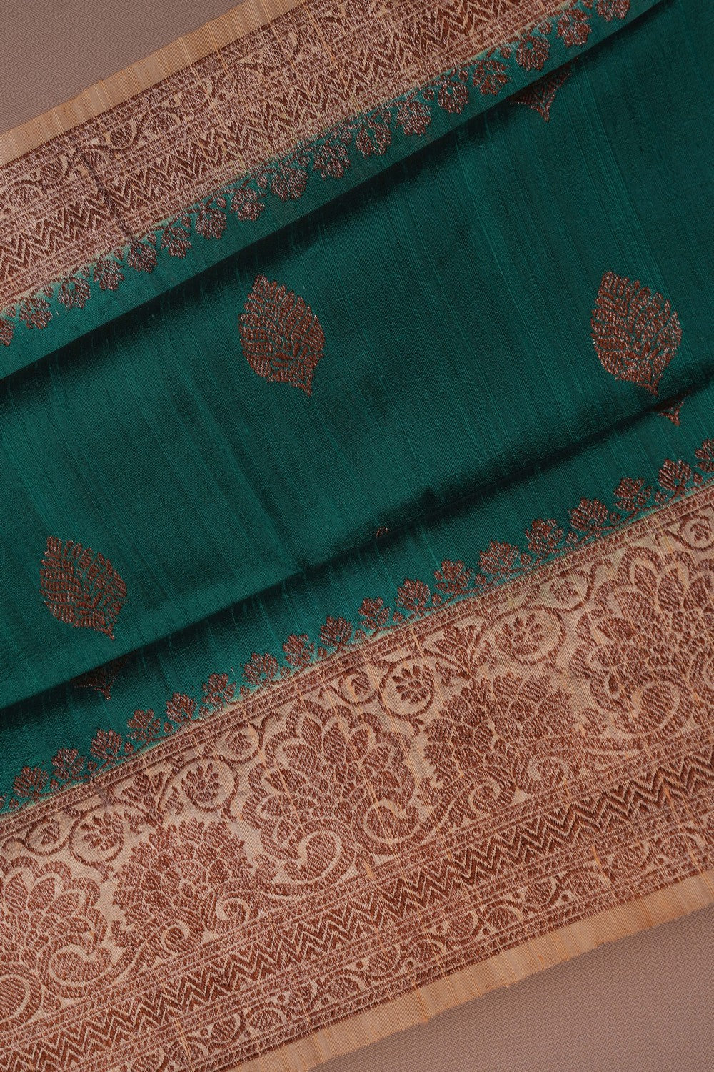 Image of Banarasi Dupion Silk Green Saree