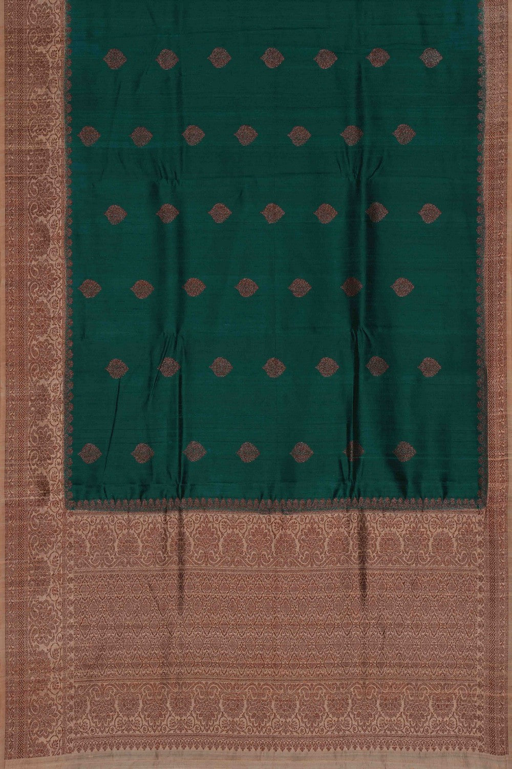 Image of Banarasi Dupion Silk Green Saree