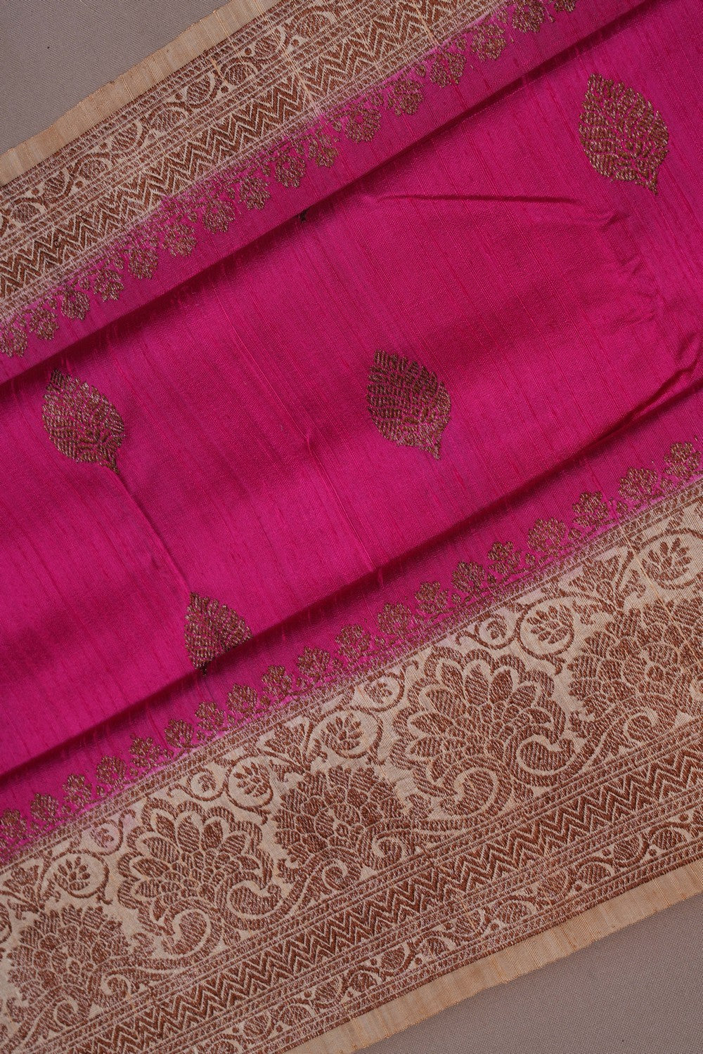 Image of Banarasi Dupion Silk Pink Saree