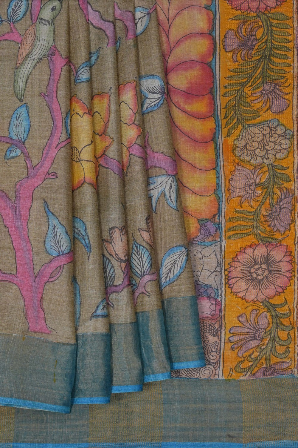 Image of Kalamkari Painting Saree