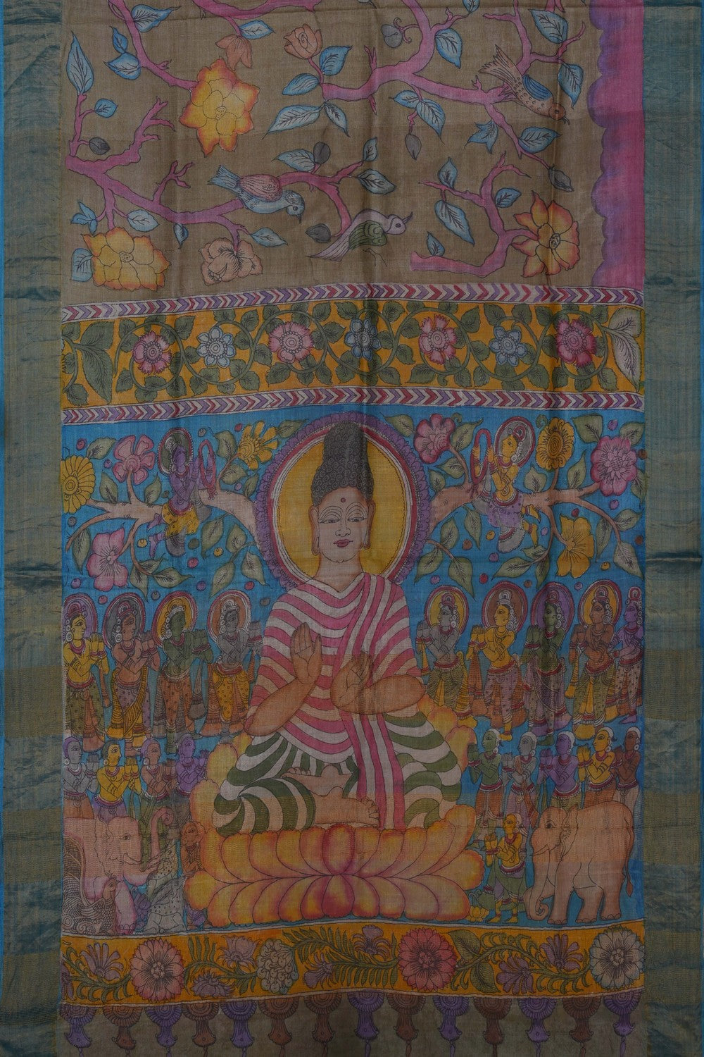 Image of Kalamkari Painting Saree