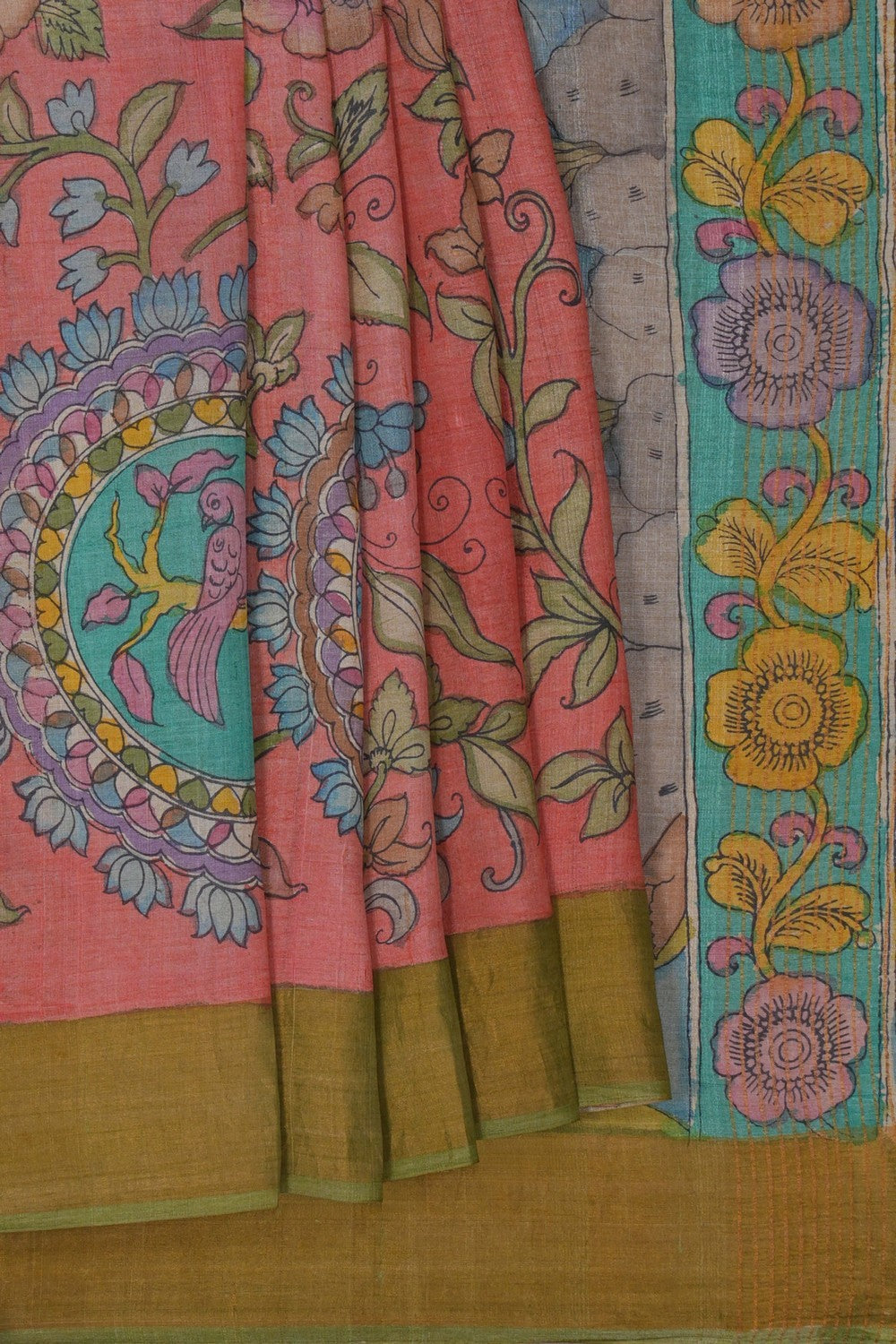 Image of Kalamkari Painting Saree