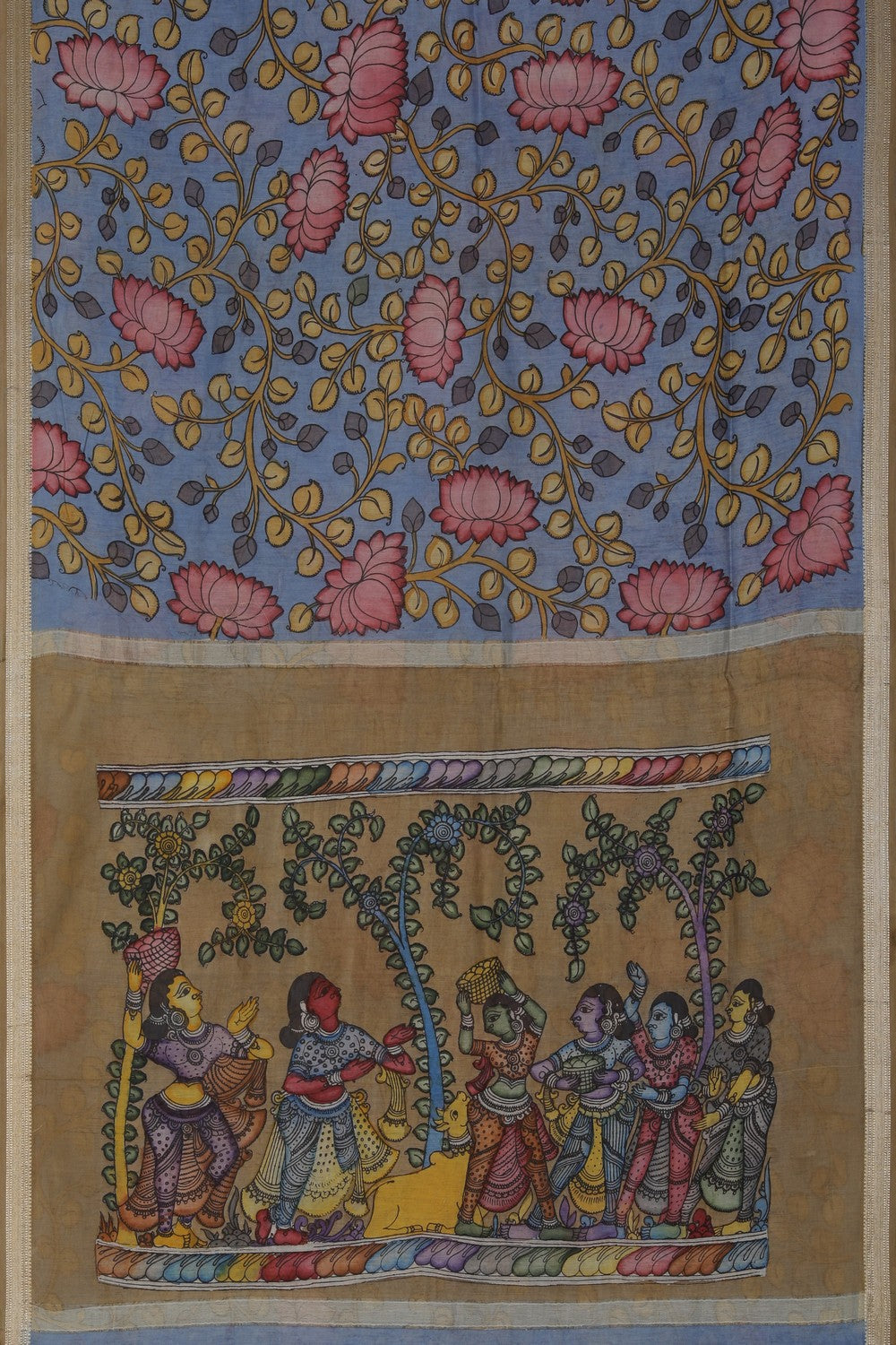 Image of Kalamkari Painting Saree