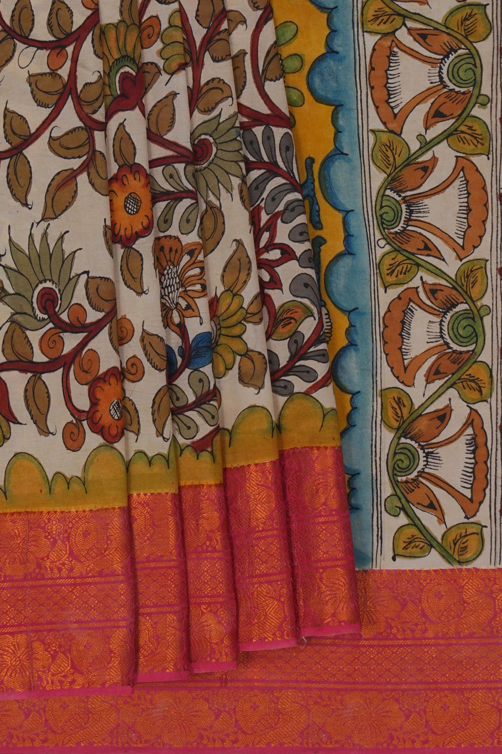 Image of Kalamkari Painting Saree