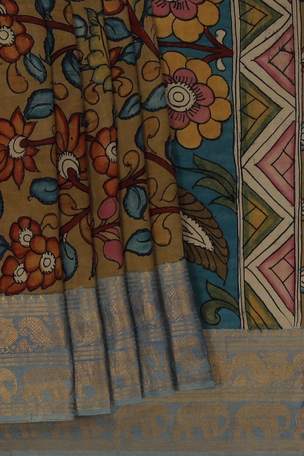 Image of Kalamkari Painting Saree