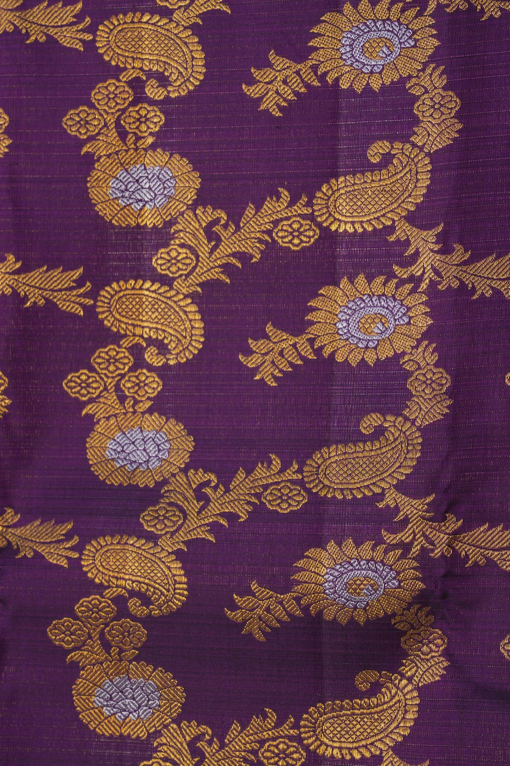 Image of Arani Silk Brocade Violet Saree