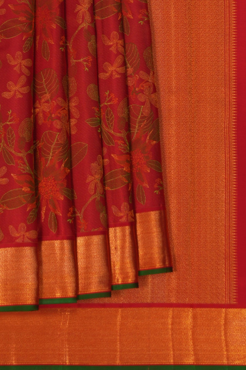Image of Arani Silk Red Saree