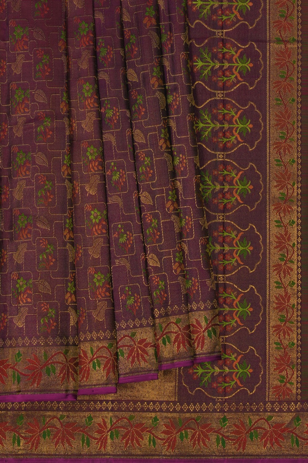 Image of Arani Silk Violet Saree