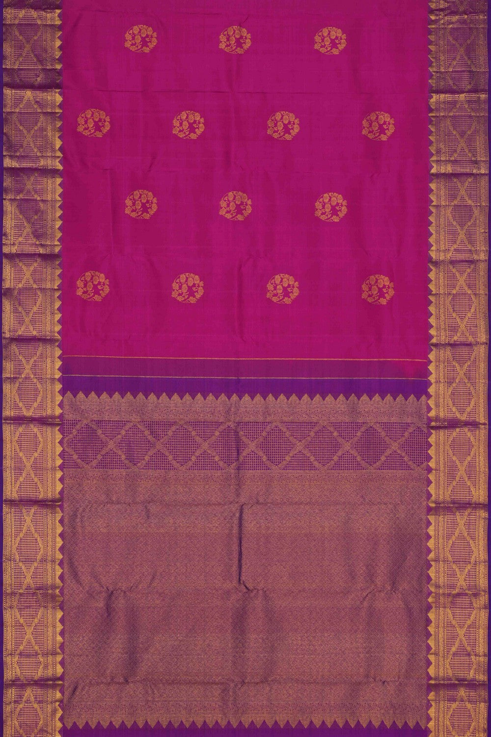 Image of South Silk Magenta Pink Saree