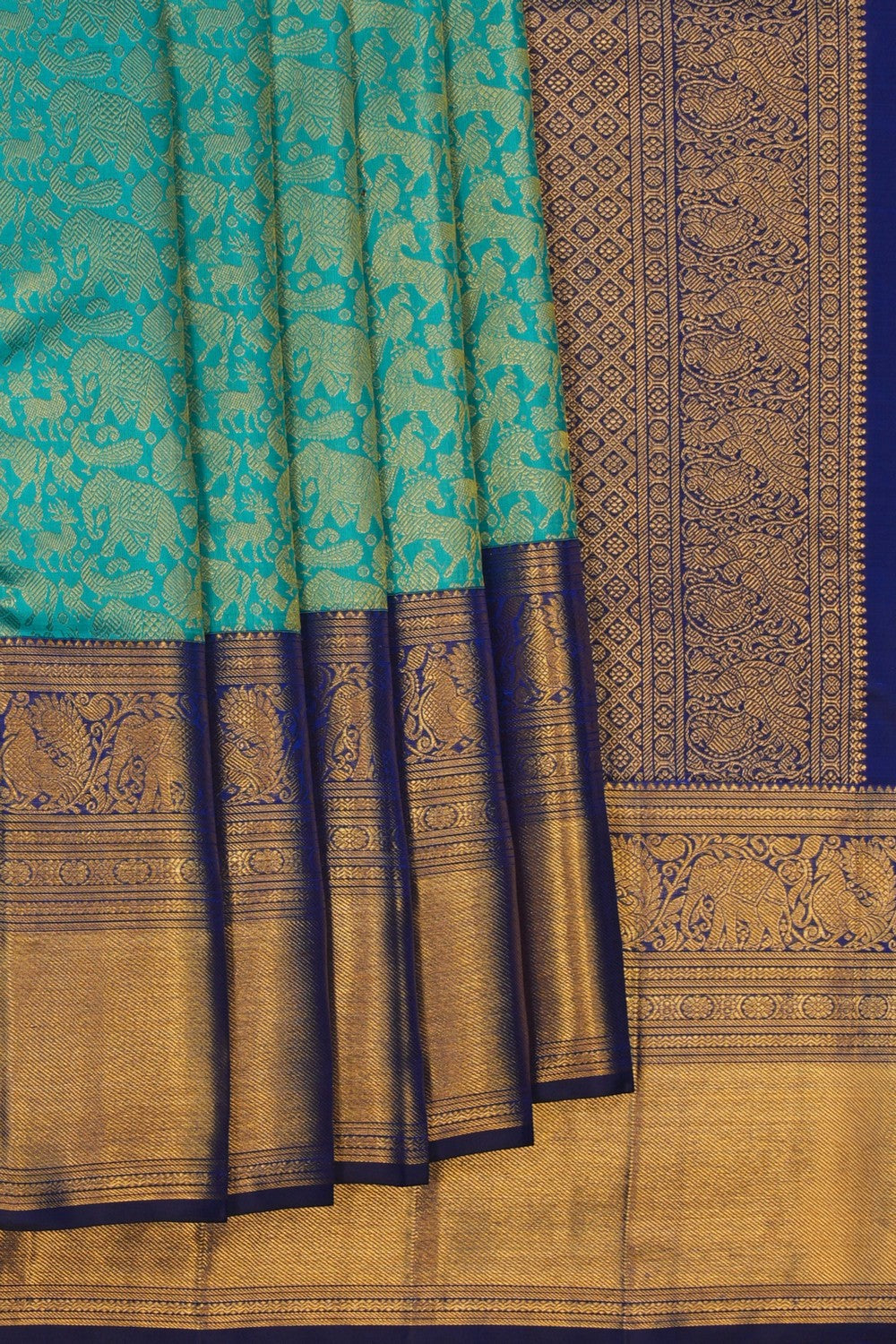 Image of South Silk Sea Green Saree