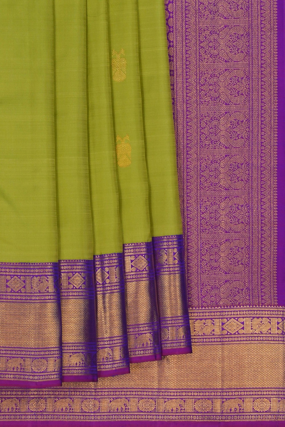 Image of South Silk Mint-Green Saree