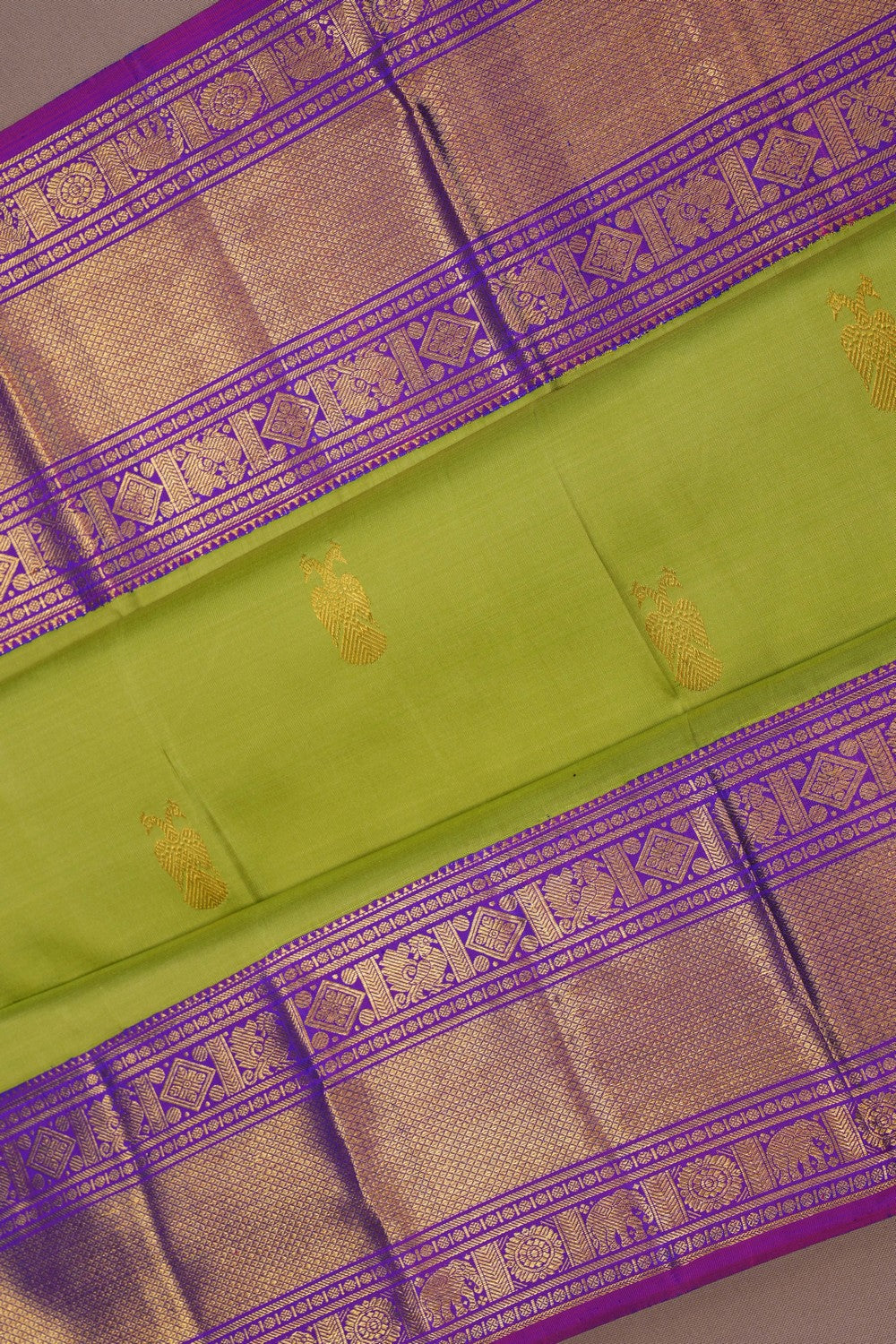 Image of South Silk Mint-Green Saree