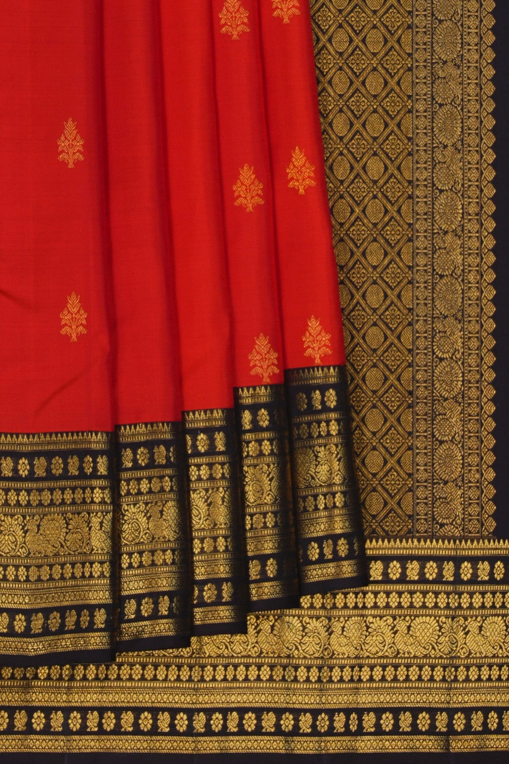 Image of South Silk Orange Saree