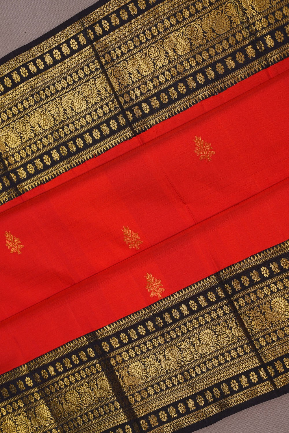 Image of South Silk Orange Saree