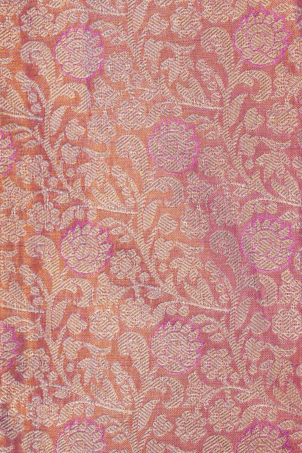 Image of Pink Tissue Brocade Kanchipattu Saree