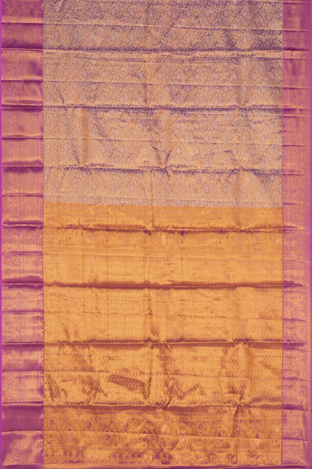Image of Pink Tissue Brocade Kanchipattu Saree