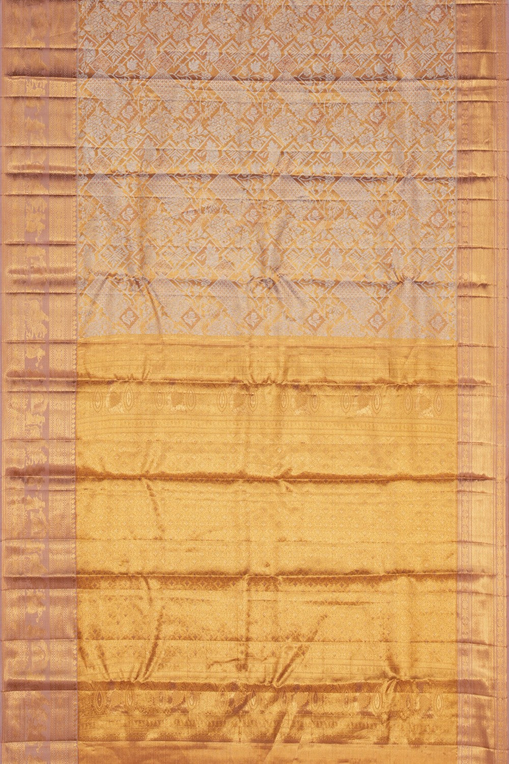 Image of Gold Tissue Brocade Kanchipattu Saree