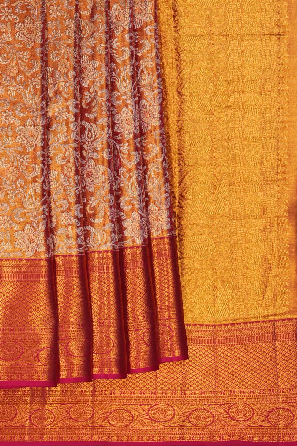 Image of Gold Tissue Brocade Kanchipattu Saree