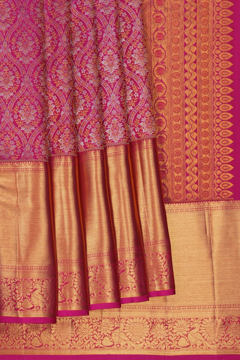 Image of Pink Brocade Kanchipattu Saree