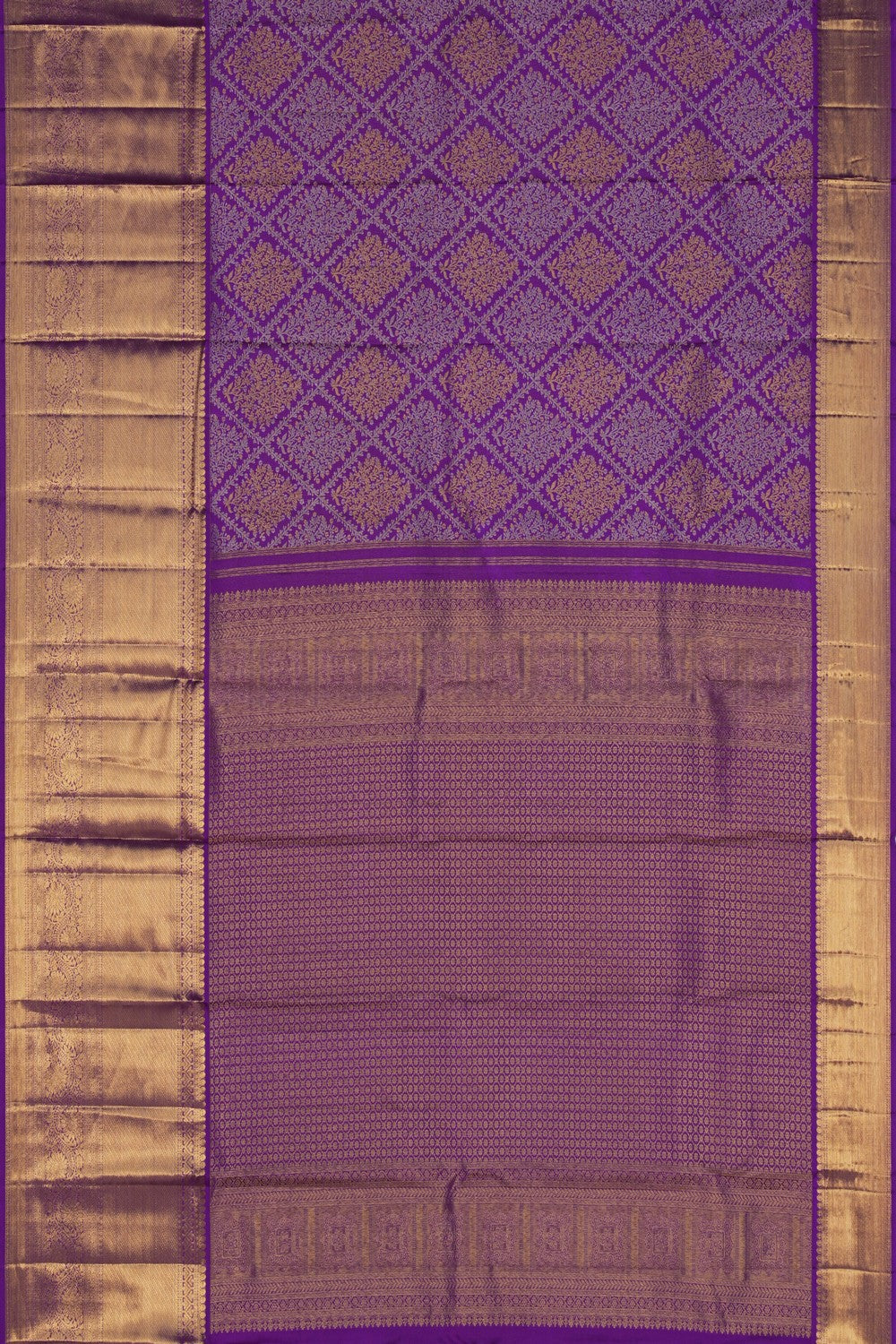 Image of Purple Brocade Kanchipattu Saree