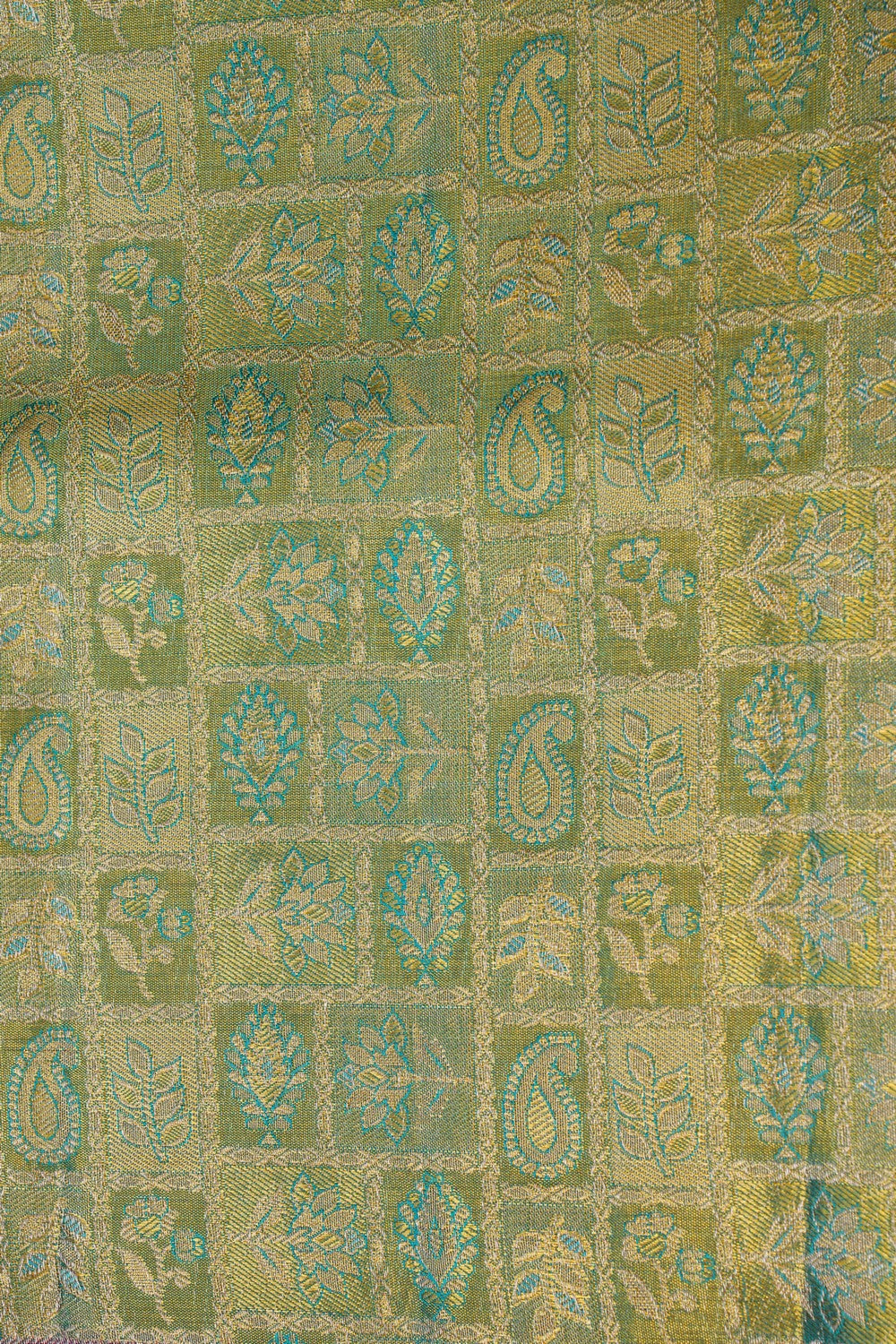 Image of Sea Green Brocade Kanchipattu Saree
