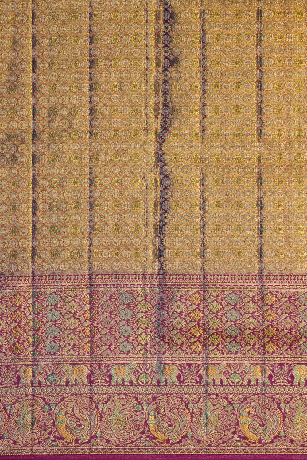 Image of Sea Green Brocade Kanchipattu Saree