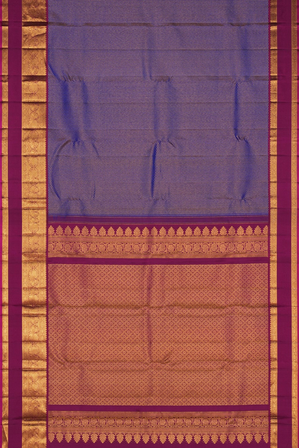 Image of Purple Tissue Brocade Kanchipattu Saree
