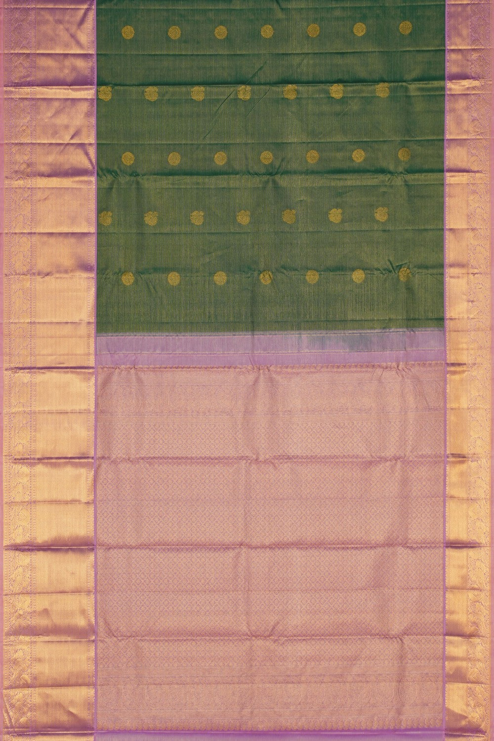 Image of Green Tissue Brocade Kanchipattu Saree