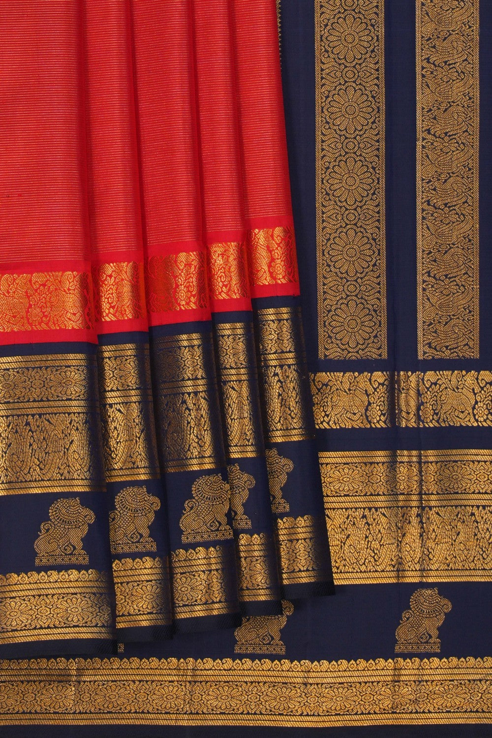 Image of Red Brocade Kanchipattu Saree