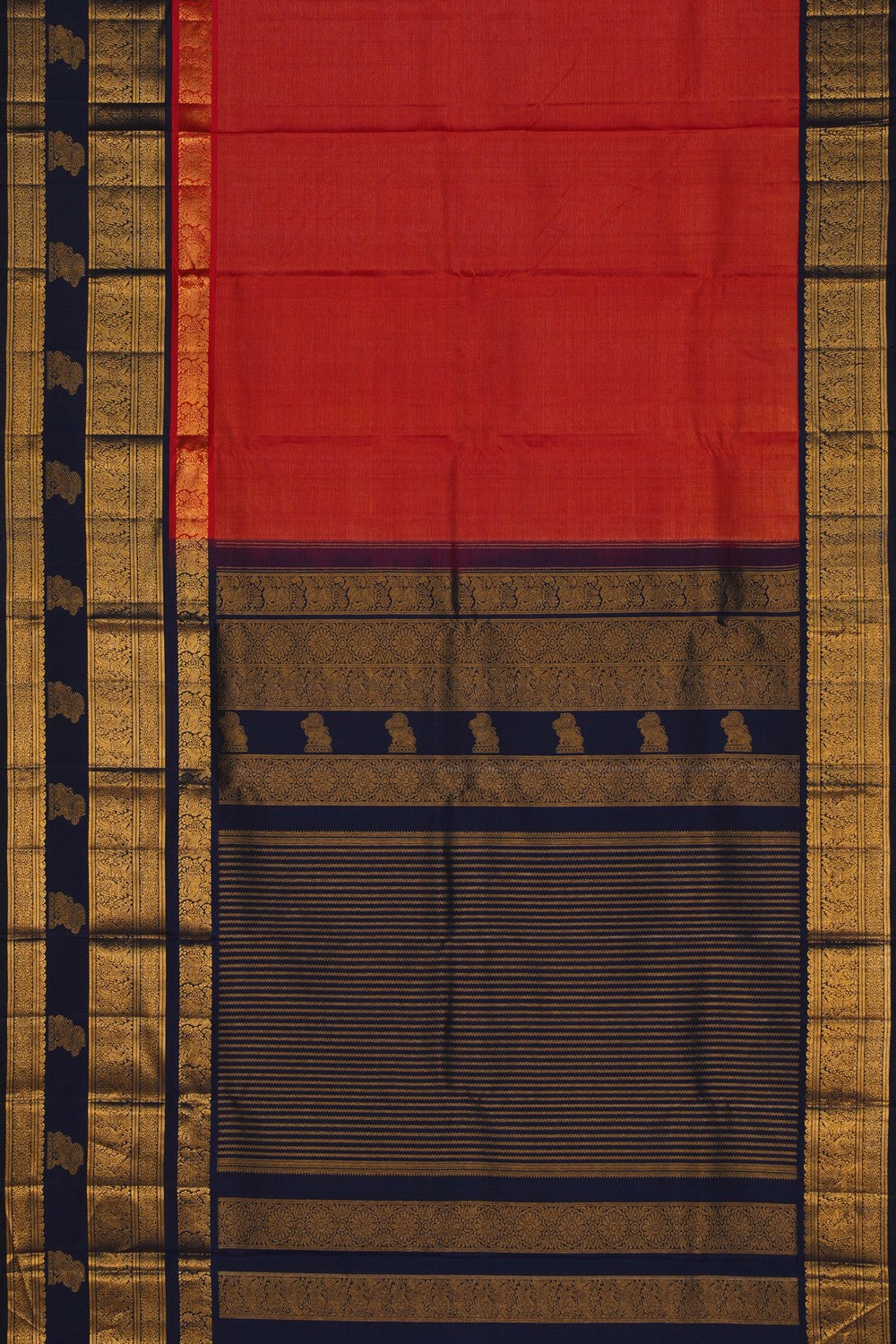 Image of Red Brocade Kanchipattu Saree