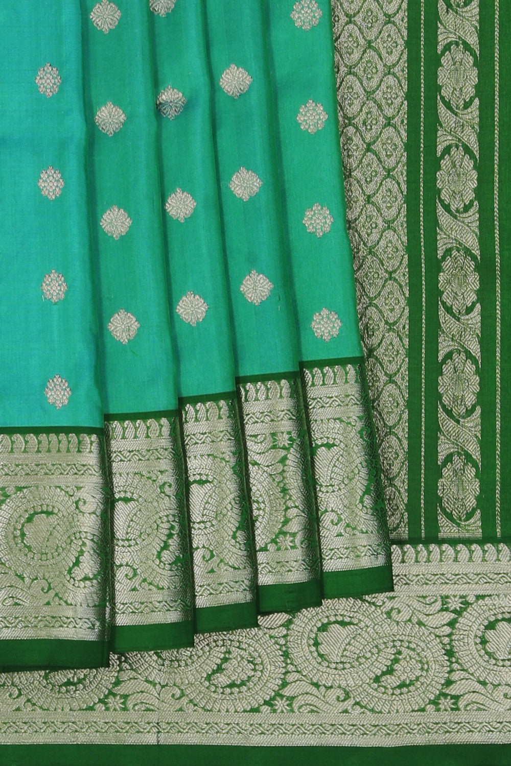 Image of Venkatagiri Silk Teal Blue Saree