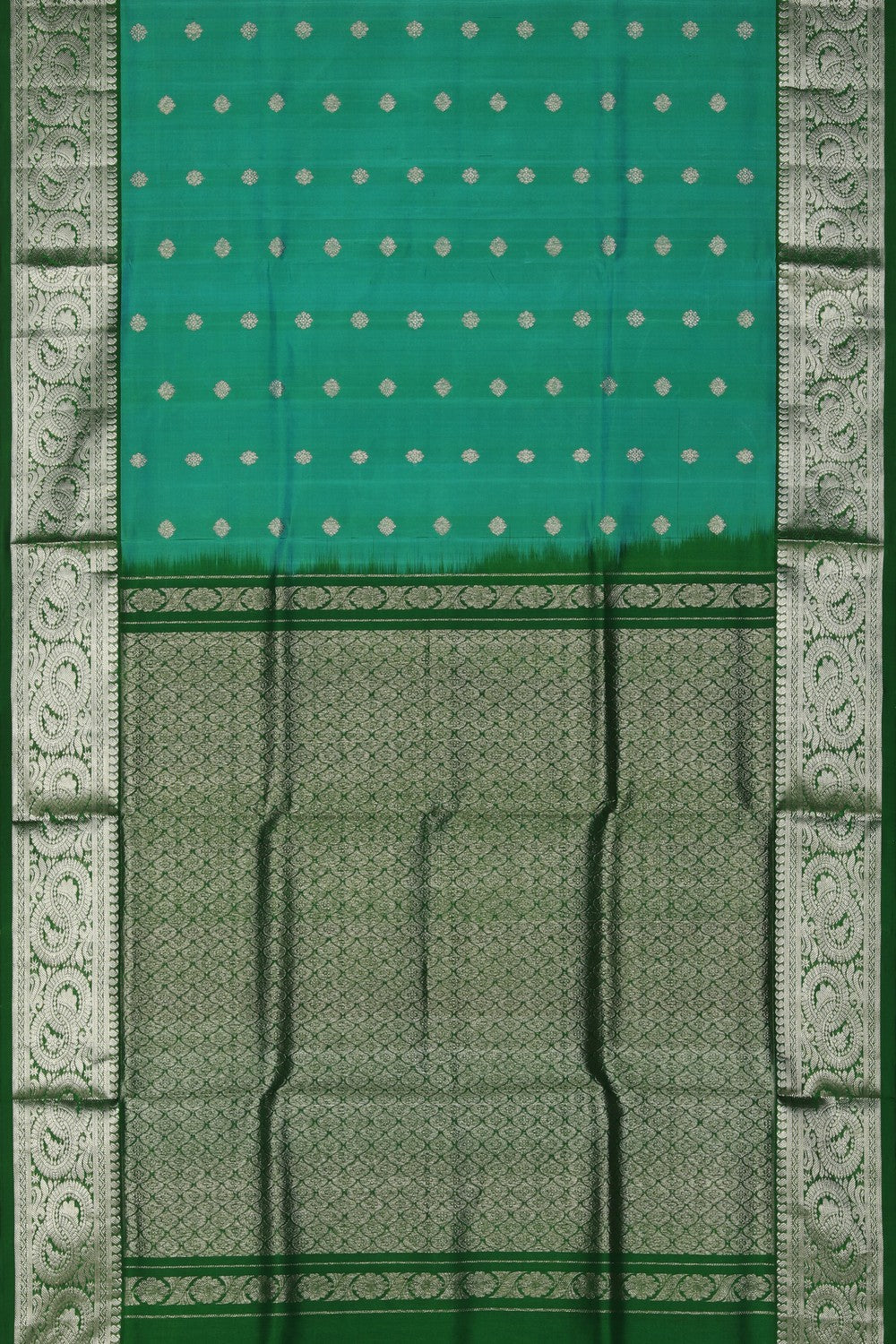 Image of Venkatagiri Silk Teal Blue Saree