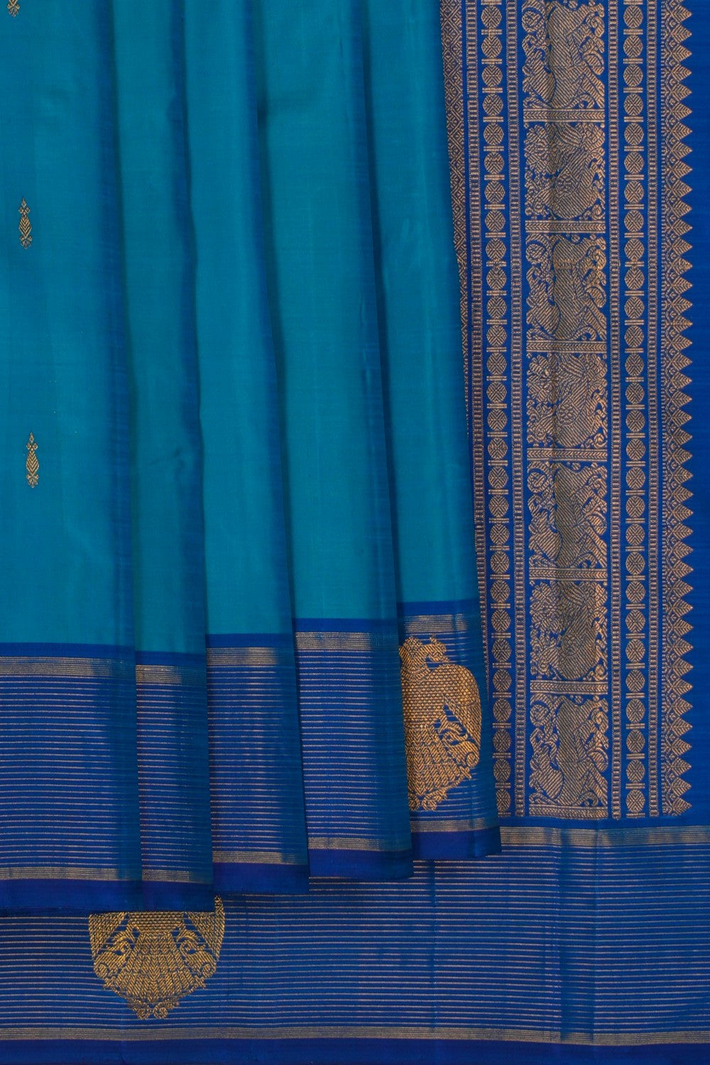 Image of Arani Silk Ananada Blue Saree