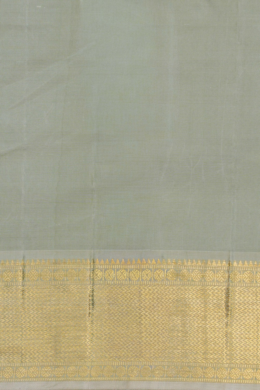 Image of Kanchipuram Brocade Silk Sage Green Saree