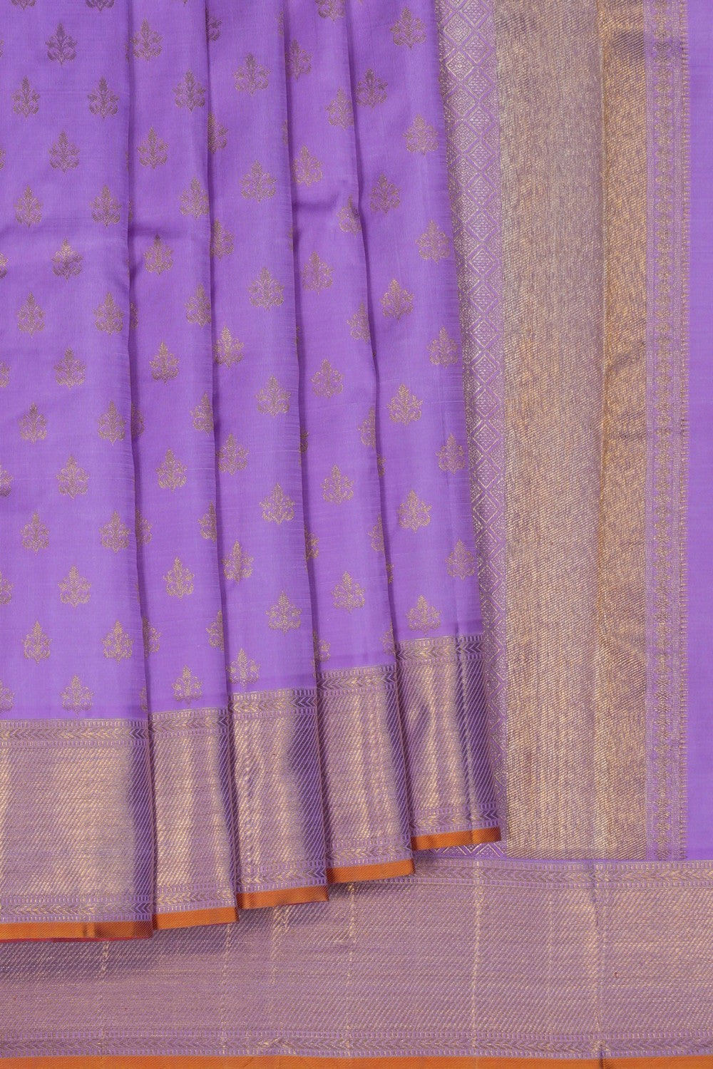 Image of Kanchipuram Brocade Silk Purple Saree