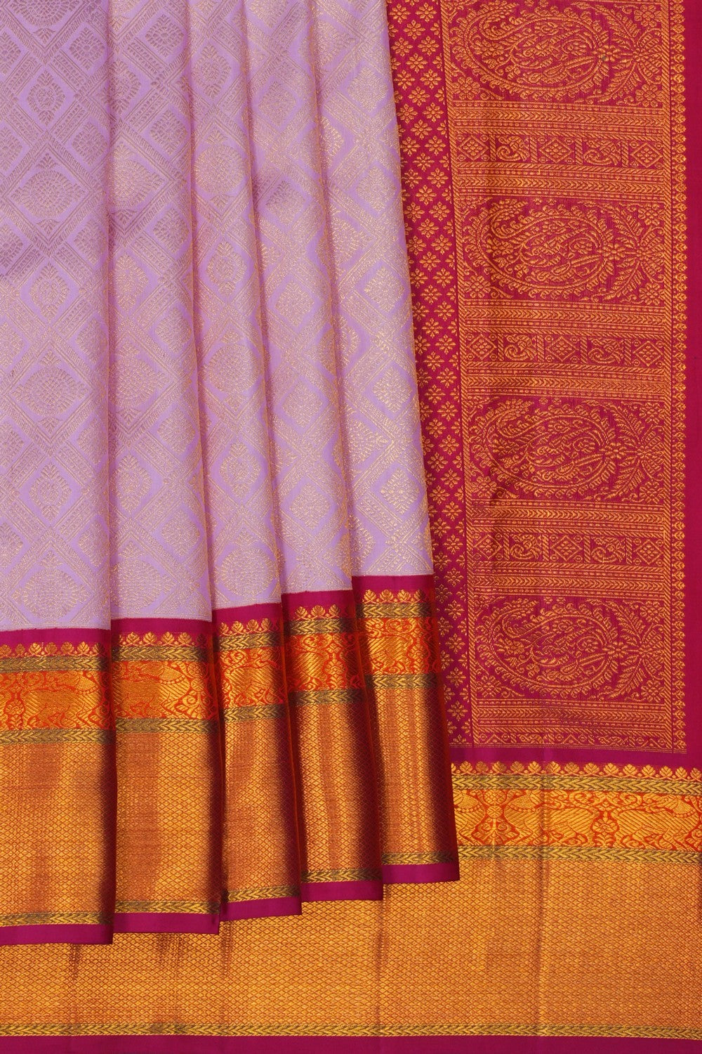 Image of Kanchipattu Brocade Silk Pink Saree